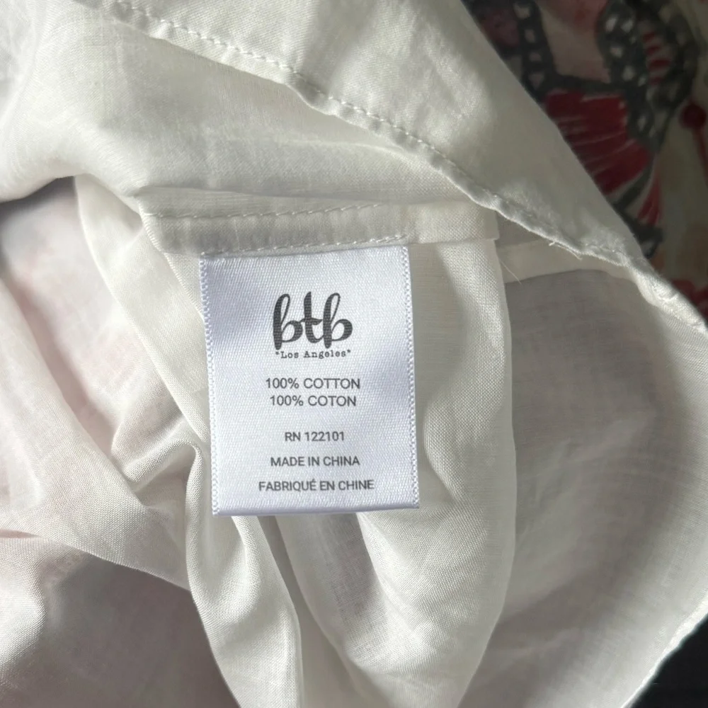 NWT BTB Los Angeles Smocked 100% cotton Flutter Sleeve Maxi Dress Size medium - Picture 14 of 16